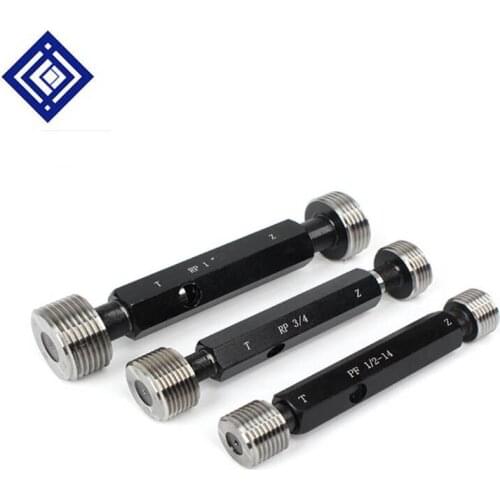 Straight Pipe Thread Plug Gauge Ring Gauge Go And No-Go Gauge RP1/8 1/4 3/8 1/2 3/4 1 2 3 4 5 6