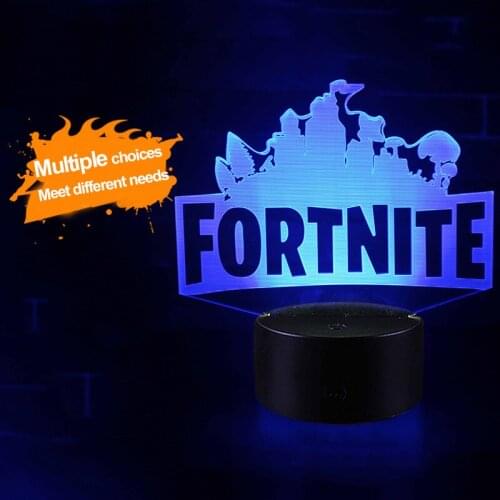 Lava Lamp Acrylic Illusion Room Atmosphere Lighting Game Fans Gift All Skins3D LED Lamp7 Colors Touch Switch Table Desk LightD19