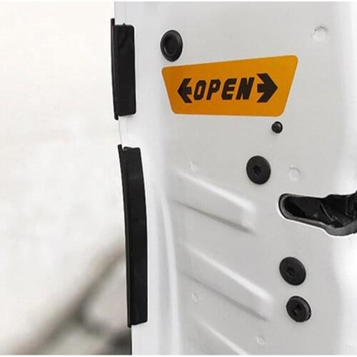 8pcs/Set Car Door Edge Anti-collision Strip Rubber Auto Bumper Scratch Guard Protector White Universal Stickers Moulding Trim