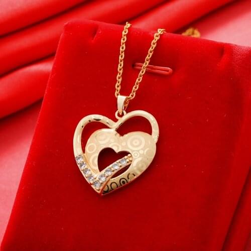 Gligli Small Necklaces For Women/Girl Gold Color Pendant Thin Chain Jewelry Ladies Festival Gift