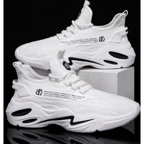 2021 New mens shoes summer breathable casual sports mens shoes running tide shoes all-match net shoes