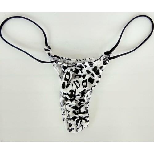 Mens underwear japanese style mini pouch small briefs thong sexy panties printed