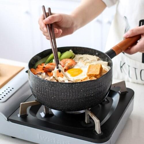 Pots for cooking milk pot Non stick cooking pot set Japan frying pan kitchen pots and pans set wok pan With steamer cookware set