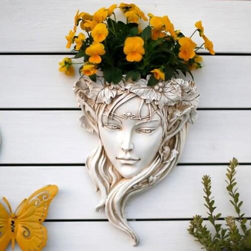 European-Style Wall Hanging Creative Distressed Pendant Hallway Wall Decorations Courtyard Garden Decorative Mural Flowerpo