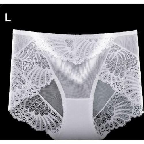 Peacock Lace Panties Women Transparent Briefs Sexy Solid Color Mid Rise Underwear Plus Size For 100 Kg Ultra Thin Mesh Lingerie