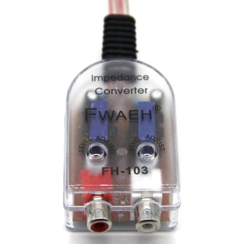 For Car Speaker to RCA Level Adaptor High to Low Sockets Auto Line Out Audio converter Sound Subwoofer Amplifier High