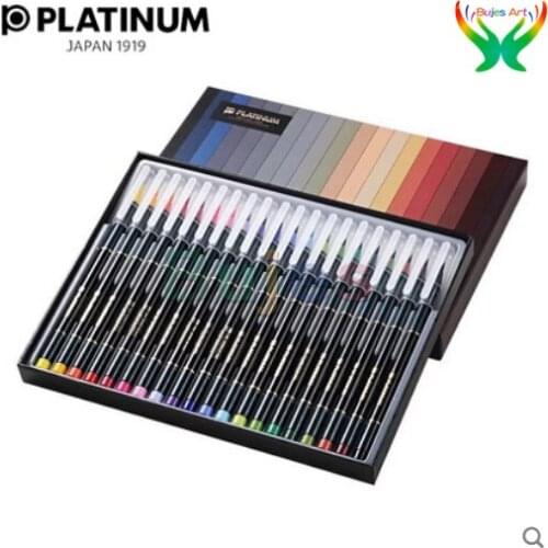 PLATINUM Color brush soft pen 20/30 color Drawing cartoon calligraphy brush filling and coloring watercolor pen art supplies