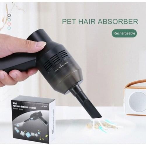 Pet USB Charging Handheld Household Cleaning Hair Vacuum Cleaner Black (Lithium Battery, Capacity 2000ma)