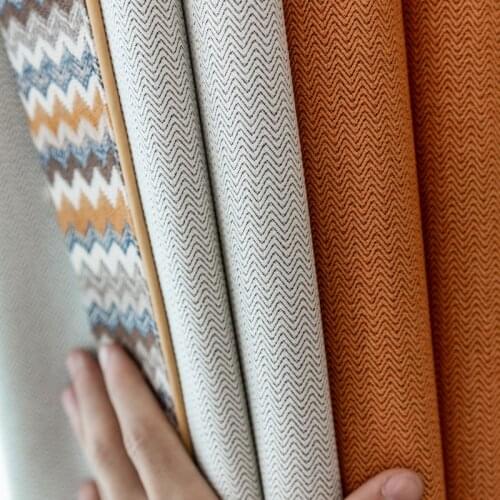 Light Luxury Modern Minimalist Nordic Stitching Curtain Bedroom Floor-to-ceiling Cotton and Linen Shading Curtains