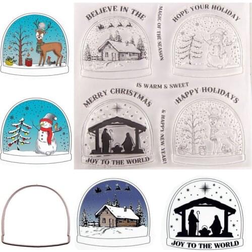 Christmas Tree Transparent Clear Silicone Stamps for DIY Scrapbooking/Card Making/Kids Christmas Fun Decoration Supplies