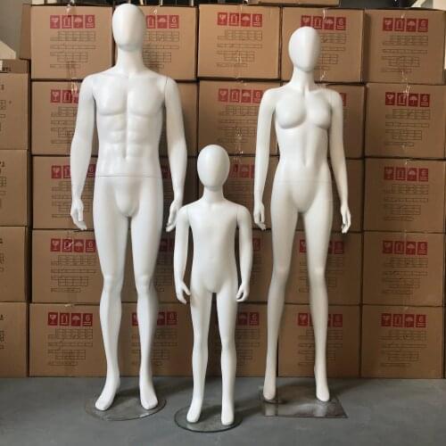 Family Mannequin Fashion Style Model White or Black Color Customized Factory