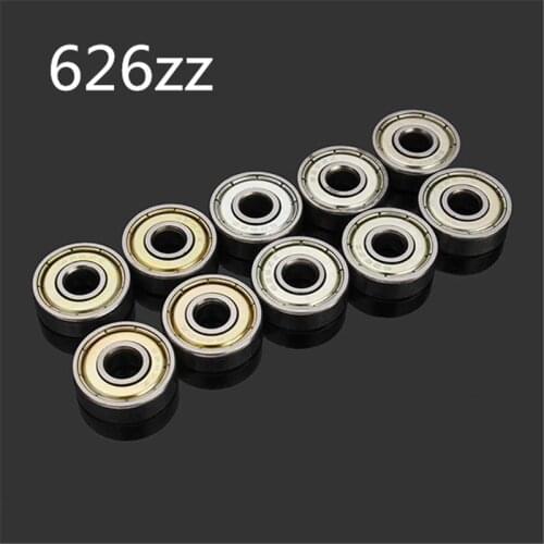 10Pcs/Lot 626ZZ Ball Bearings Metal Shielded Durable Multi-Use Carbon Steel Miniature Ball Bearings