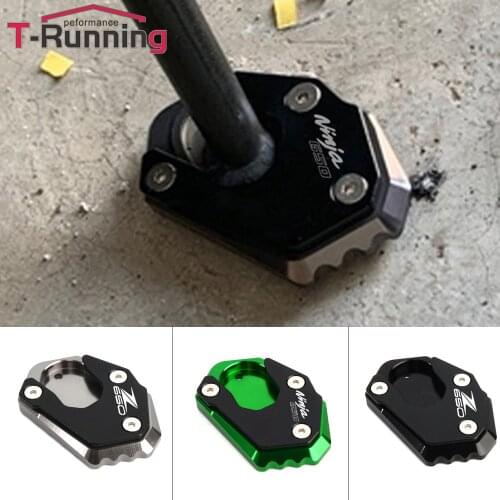 Motorcycle Kickstand Extension Plate Side Stand Enlarge Pad For KAWASAKI NINJA650 Z650 NINJA 650 Z 650 2017 2018 2019 2020