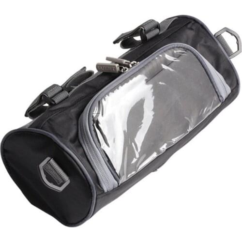 Universal Motorcycle Bag bicycle Front Handlebar Travel Pouch Front Luggage Bag Black 2.5L Nylon Waterproof Tool Storage 1PC