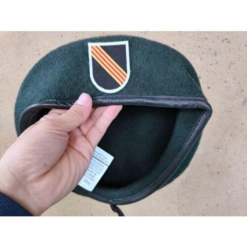 VIETNAM WAR US ARMY 5TH SPECIAL FORCES GROUP Blackish GREEN WOOL BERET Military CAP copy Military Store