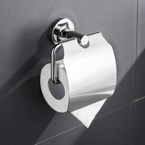 High Quality SUS304 Stainless Steel Cover Toilet Paper Holder Wall Mount Roll Tissue Holder Paper Hanger Bathroom Accessories