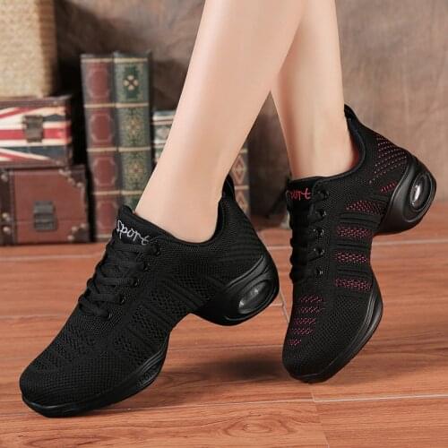 Square Dance Shoes Female Adult Dance Shoes Netted Jazz Soft Bottom Four Seasons Dance Shoes K8825