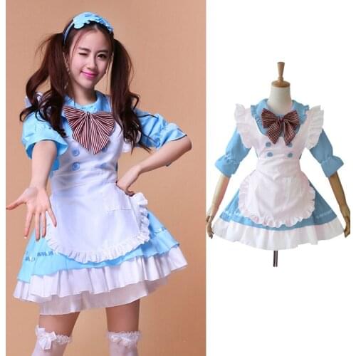 Japanese Anime Cosplay Lolita Princess Maid Sissy Dresses Women Apron Sexy Maid Outfits Female Costume Fancy Dress Uniform