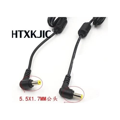 1 Article L-shaped DC 5.5x1.7mm 5.5/1.7 90 Right Angle cable power adapter connector cord For Acer Laptop/Notebook 118cm