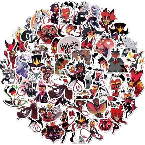 10/30/50PCS Helluva Boss Anime Cartoon Stickers DIY Bike Travel Luggage Guitar Laptop Cool Graffiti Cool Sticker Decals Kid Toys