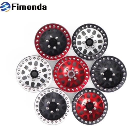 4pcs 1.9inch Aluminum Alloy Beadlock Wheel Rims Hub 12mm Hex Mount for 1/10 RC Crawler Axial SCX10 90046 Wraith Traxxas TRX4 D90