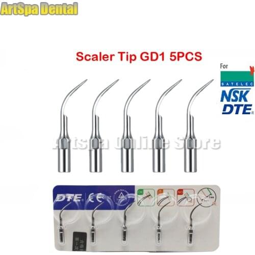 5pcs GD1 dental scaler tips ultrasonic dental scaler tip GD1 for SATELEC NSK GNATUS DTE