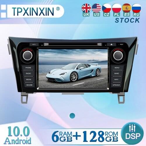 6+128GB For Nissan X-trail Android 10 Radio Player Car GPS Navigation Head Unit Car Radio with Screen WIFI DSP CARPLAY