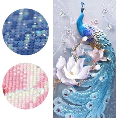 "Peacock" Special Animal "flowers"Diamond Painting,Rhinestone Full Cross Stitch,5D DIY Diamond Embroidery,Mosaic,Decor,Christmas
