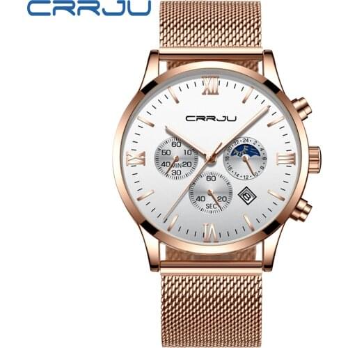 Watch, Men Watches Women Fashion multifunction Stainless Steel Mesh business Waterproof Wrist Watches Relogio Masculino