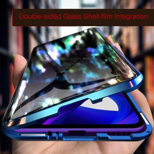 For Coque Huawei Honor 9X Case Honor 9X 20 Pro Metal Magnet Armor 360 Full Hard Glass Protect Cover Cases For Honor 30 20 Pro