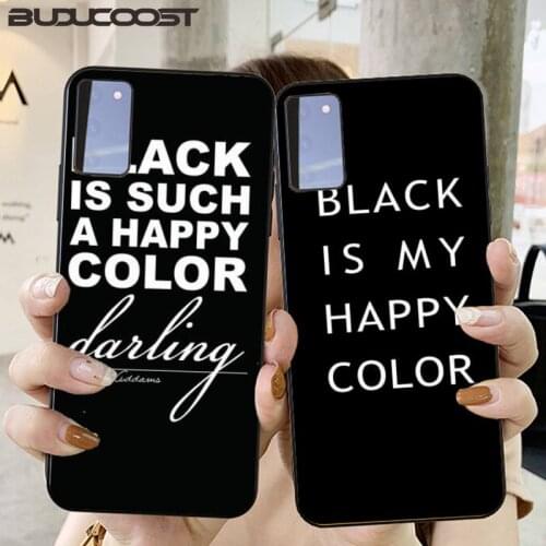 Hrmes Black is My Happy Color TV Series Skam Phone Case for Samsung Galaxy S10 S10E Lite s6 s7 s8plus s9plus S5 S20