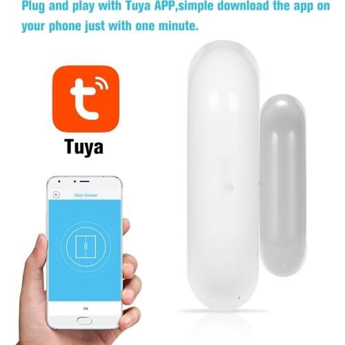 WIFI Door Windows Contact Sensor for TUYA Smart Home Video Alarm Kit Support Wifi with Free SmartLife TUYA Smart APP