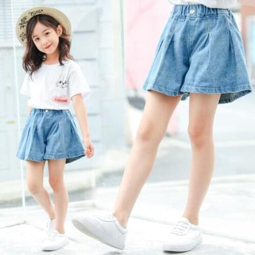 Girls Denim Shorts 2020 Summer New Childrens Skirt Pants Loose Wild Skirt Pants Casual summer shorts