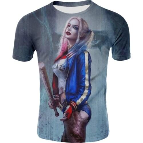 New Black Clown Best Selling Wild 3D Print T Shirt Men Clown Horror Movie Casual Funny T Shirt 2021 Summer Fashion Short Sleeve