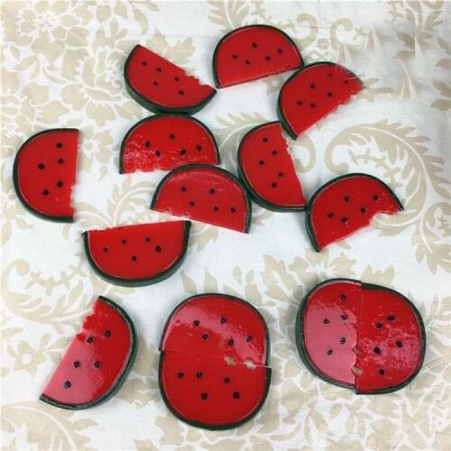 Simulation Half Watermelon Cutting Slice Fruit Diy Toy Food Vegetable Play House Toy Childrens Kitchen Decorate Teaching Aid