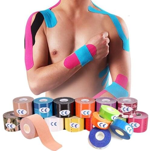 Kinesiology Tape Elastic Sport Tape 5m Athletic Gym Fitness Bandage Kinesiologie Sporttape Muscle Tennis Running Knee Protector