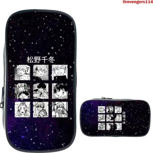 3D Print Anime Tokyo Revengers Cosmetic Bag Women Makeup Pencil Case Zipper Pencil Box School Supplies Femme Anime Cosmetic Bags