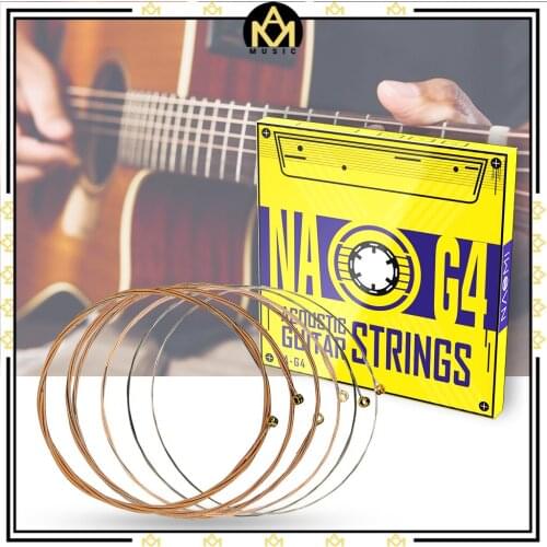 NAOMI Professional Guitar Strings Set Hexagonal Steel Core Phosphor Bronze Coating For Primary Acoustic Guitar Players NA-G4