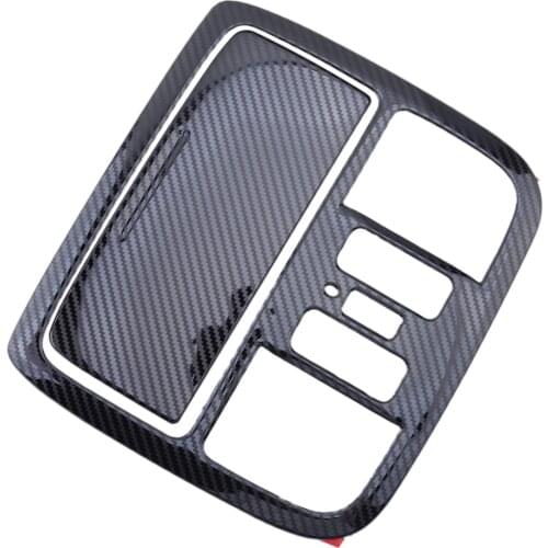 Stainless Steel Carbon Fiber Look Front Roof Reading Light Button Cover Trim fit for Honda Accord Crosstour 2008-2013