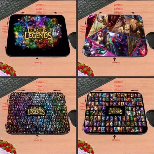 League Of Legends New Arrival Top Sell Print 18*22cm/25*20*cm/25*29cm Rubber Mouse Pad Computer Gaming Mouse Pad Gamer Play Mats