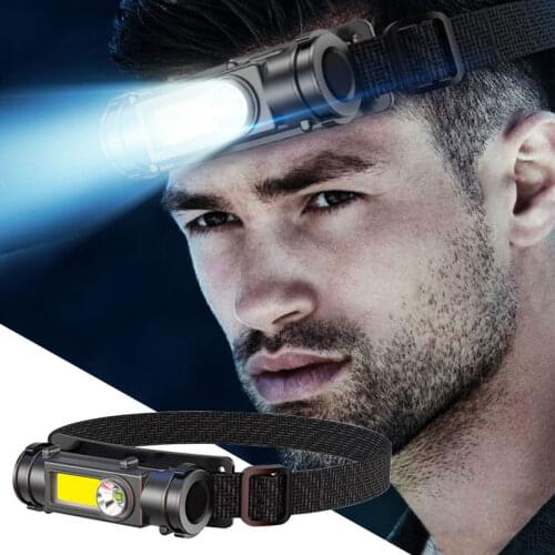 Portable XPE Powerful LED Headlamp USB Rechargeable Camping Fishing Flashlight Waterproof 18650 Battery Magnet Head Lamp Torch