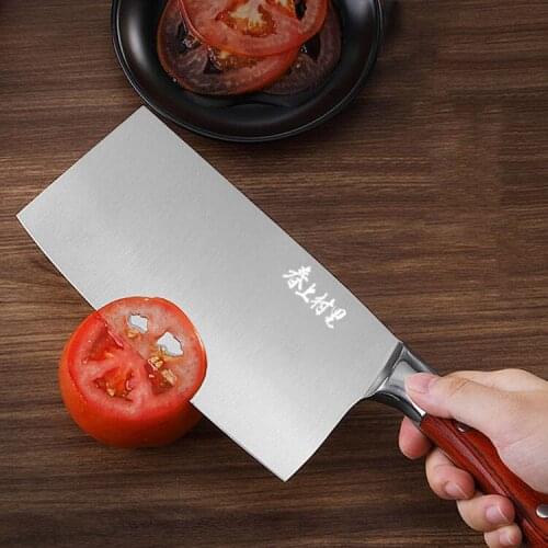 Professional Kitchen Knife Razor sharp Chinese Slicing Knife 4Cr13mov Stainless Steel Chef Knives Color Wood Handle Cleaver