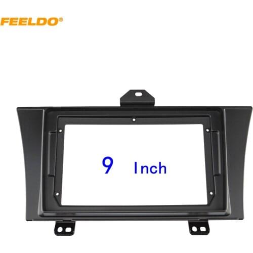 FEELDO Car 2Din Audio Face Plate Fascia Frame For Honda Elysion 12-15 9" Big Screen Radio Stereo Panel Dash Mount Refitting Kit