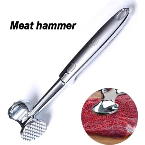 Manual Meat hammer Home double-sided Meat Tenderizer Device zinc alloy Loose Meat machine Kitchen Tools commercial 1PC