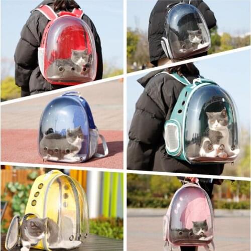 Cat carrying backpack pet carry backpack cat and dog outdoor travel backpack transparent space style pet backpack cat bag