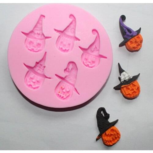 Halloween Pumpkin Witch Silicone Cake Mould Decorative Chocolate Mold Baking Biscuits Pastry Molds Cake Decoration Baking Tools
