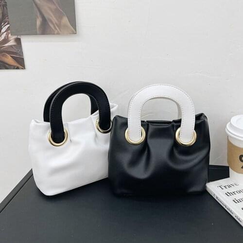 2020 Fashion Trend Handbags For Women Faux Leather Shoulder Bag Luxury Designer Top Hand Fold Tote Shopping Solid Color Purse