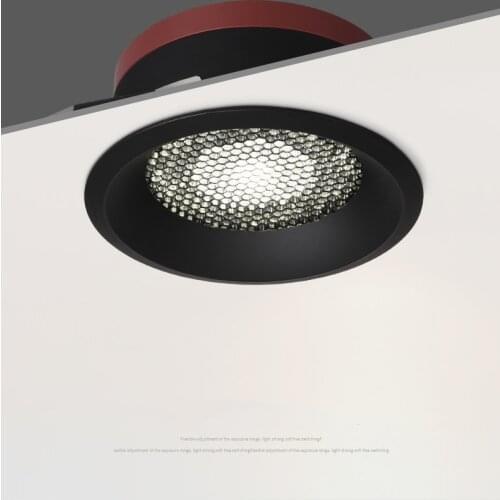 Dimmable LED ceiling spotlight honeycomb nest anti-glare embedded LED downlight 5W~15W household wine cabinet lighting 110V 220V