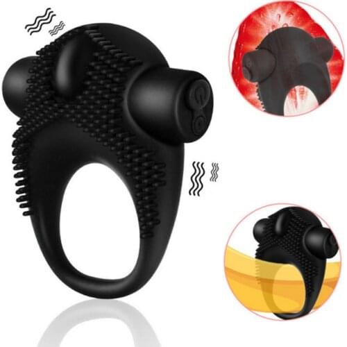 Cock Ring Vibrating For Men Delayed Ejaculation Penis Ring 10 Speeds Vibrator USB Charging Silicone G-spot Massager Sextoys Shop