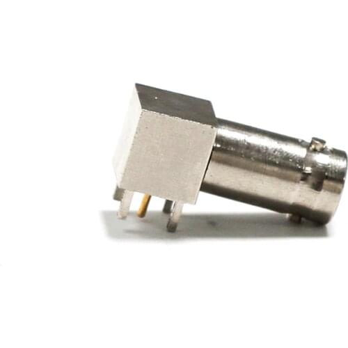 1pc BNC female jack RF coax connector right angle PCB mount 90-degree nickelplated NEW